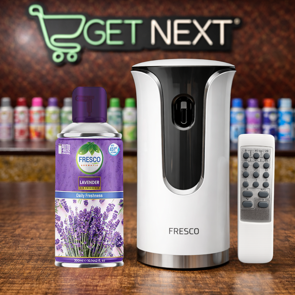 Fresco Premium Remote Control Automatic Air Freshener Dispenser with Free Air Freshener & Batteries