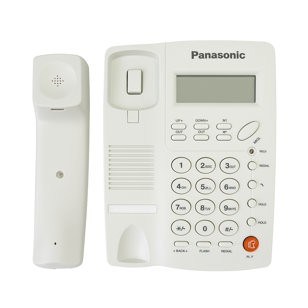 Panasonic KX-TSC608CID Landline Telephone with LCD Display & Speaker – Caller ID, Redial, Hands-Free | Office & Home Use | Premium Corded Phone