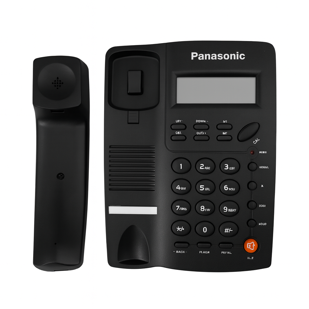 Panasonic KX-TSC608CID Landline Telephone with LCD Display & Speaker – Caller ID, Redial, Hands-Free | Office & Home Use | Premium Corded Phone
