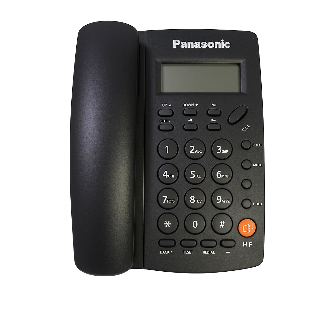 Panasonic KX-TSC608CID Landline Telephone with LCD Display & Speaker – Caller ID, Redial, Hands-Free | Office & Home Use | Premium Corded Phone