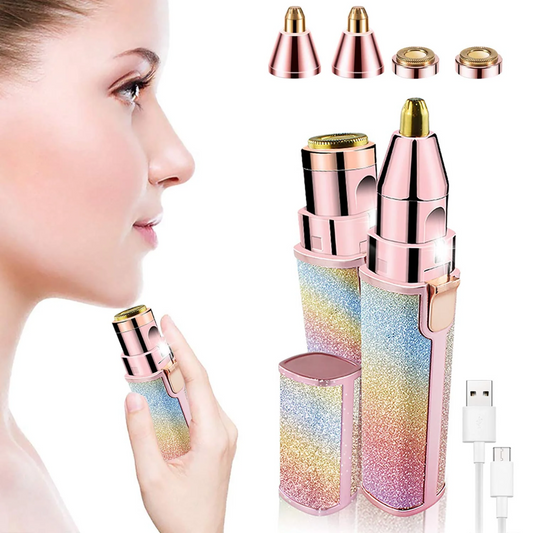 2 in 1 Facial Hair Remover Eyebrow Trimmer Rechargeable