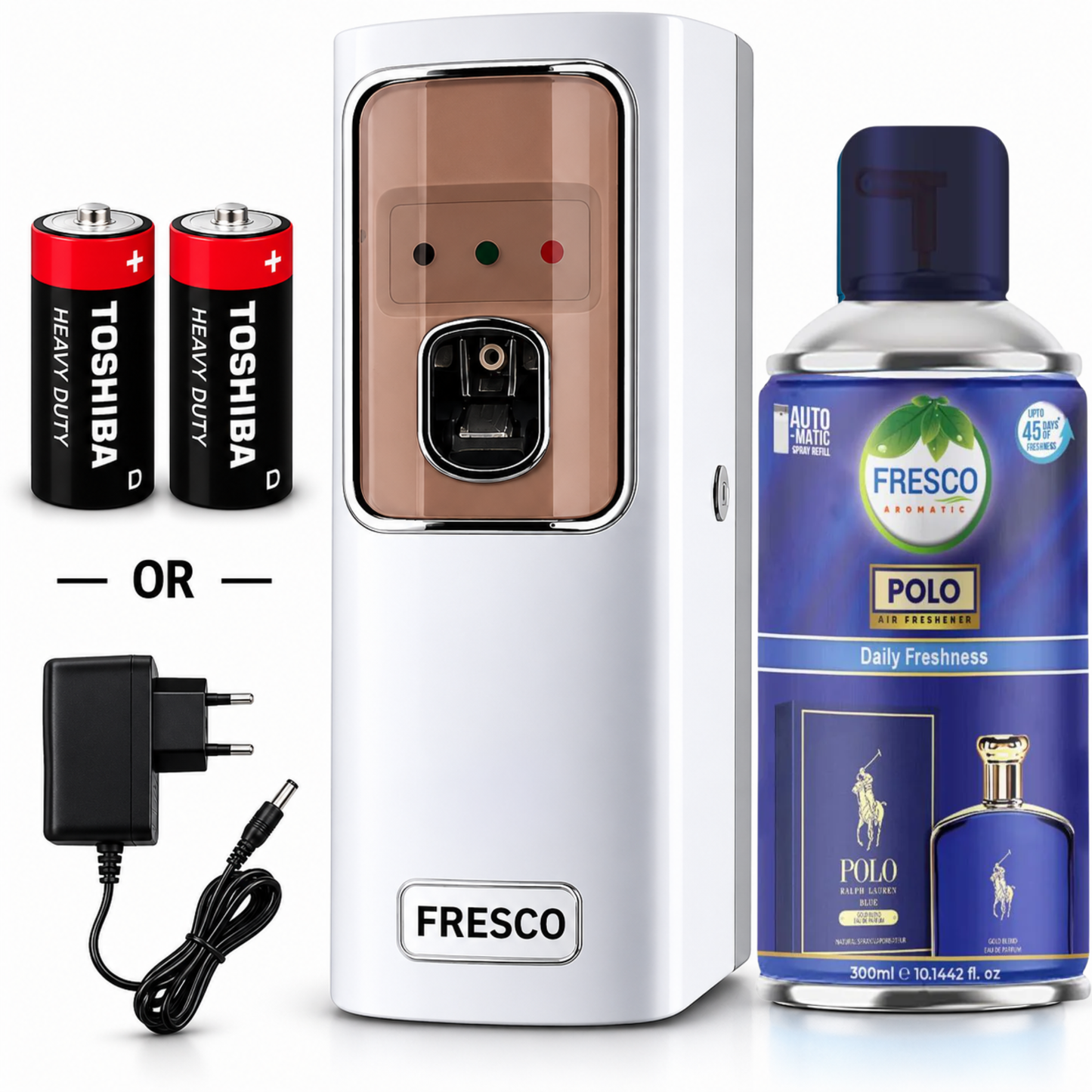 Fresco Electric Automatic Air Freshener Dispenser with Adopter plug and play