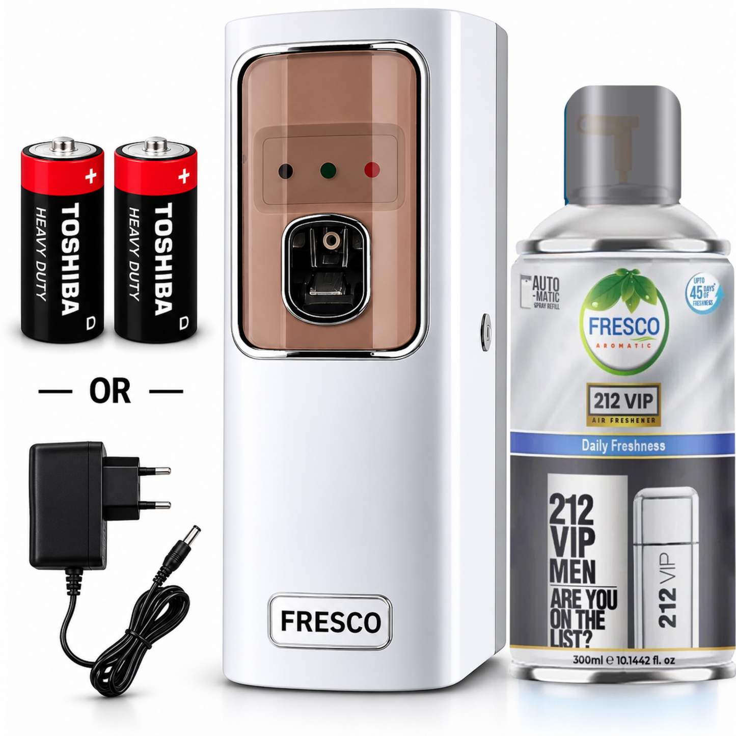 Fresco Electric Automatic Air Freshener Dispenser with Adopter plug and play