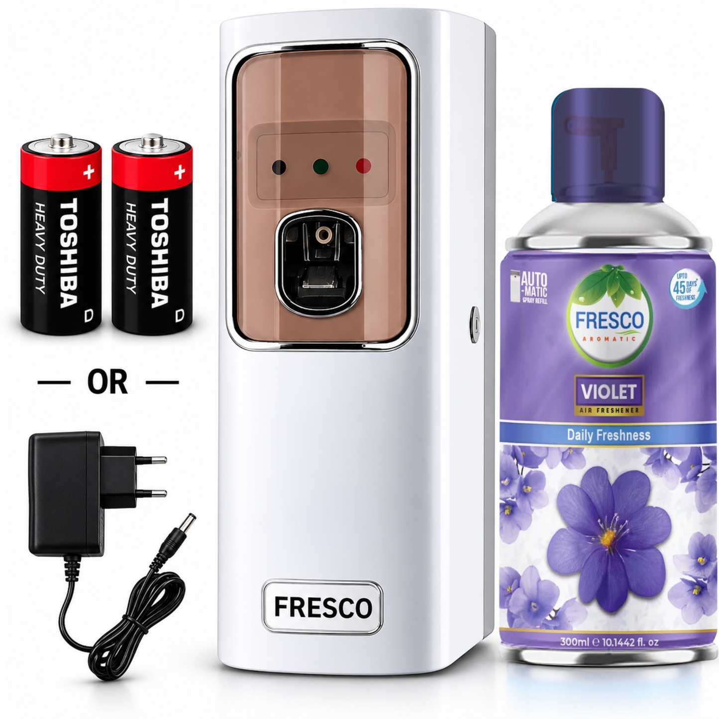Fresco Electric Automatic Air Freshener Dispenser with Adopter plug and play