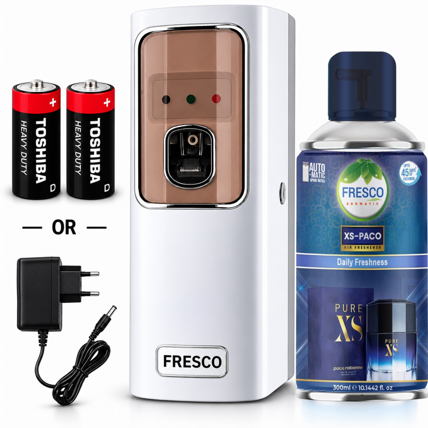 Fresco Electric Automatic Air Freshener Dispenser with Adopter plug and play