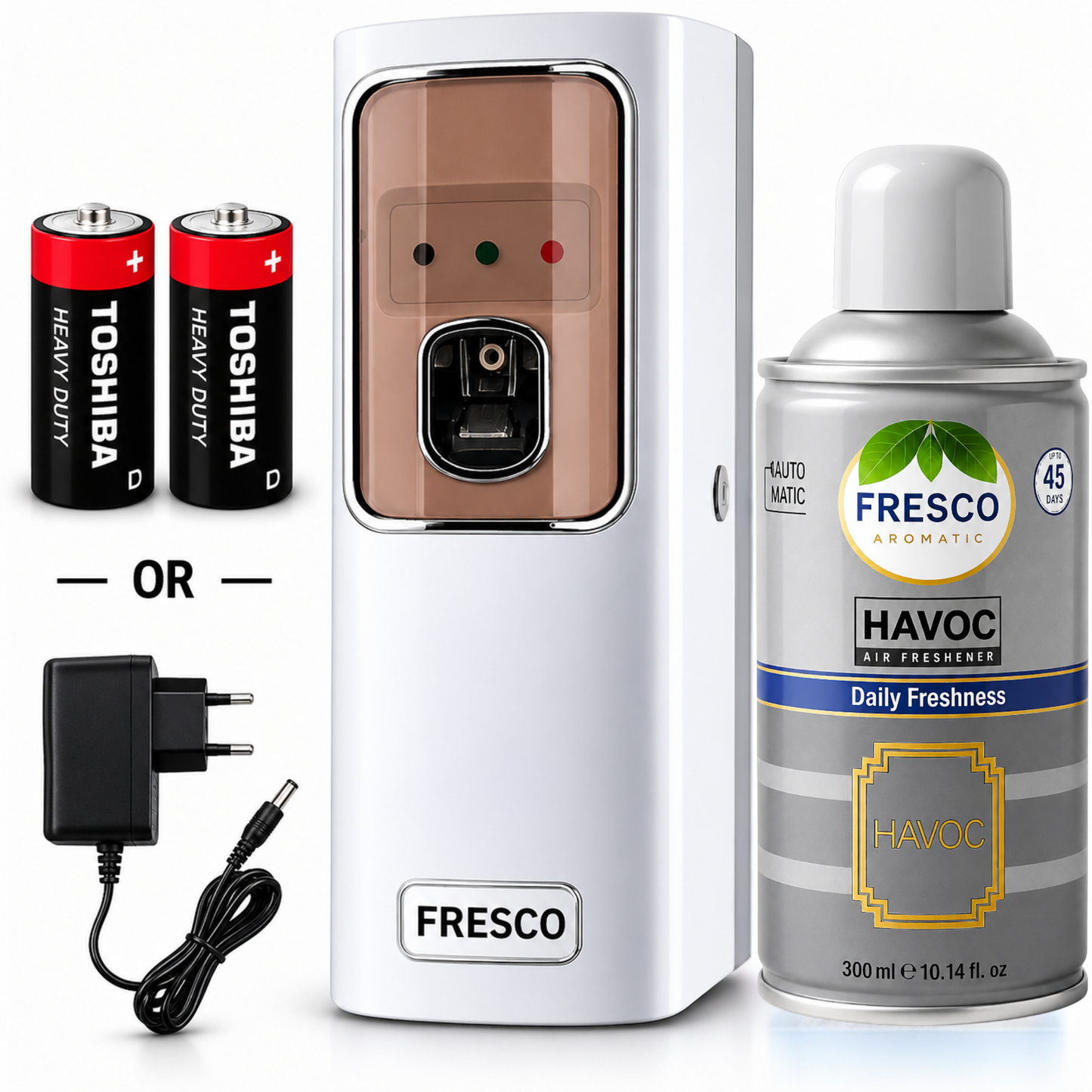 Fresco Electric Automatic Air Freshener Dispenser with Adopter plug and play