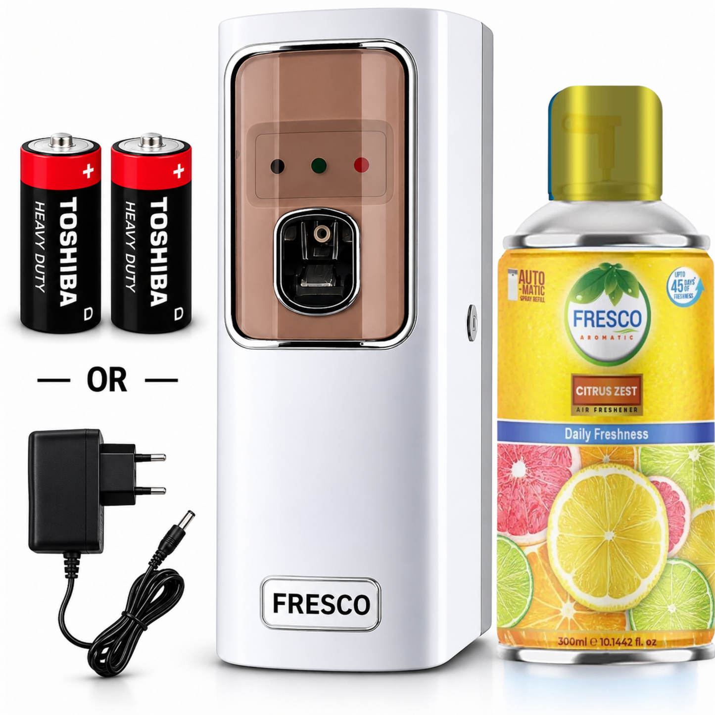 Fresco Electric Automatic Air Freshener Dispenser with Adopter plug and play