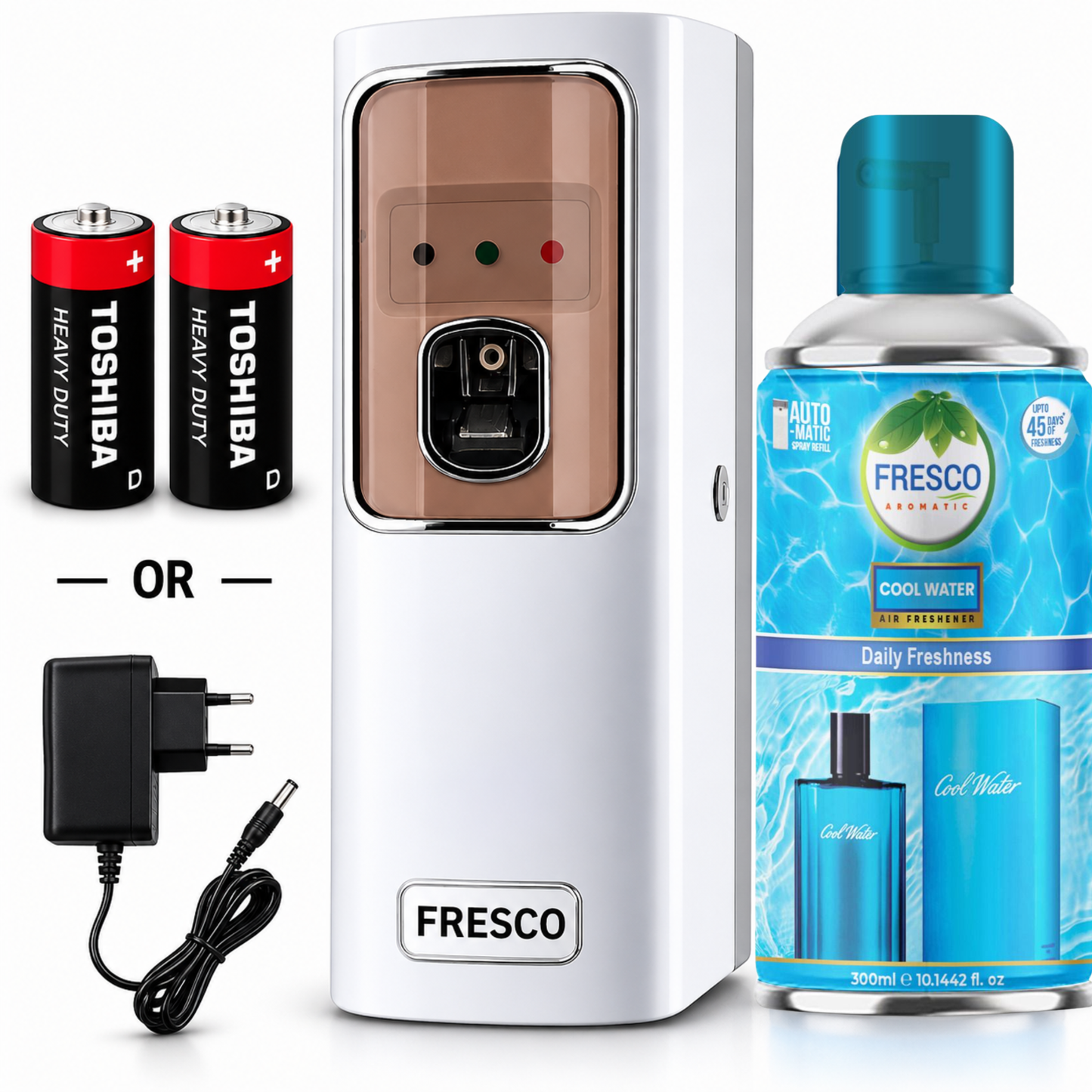 Fresco Electric Automatic Air Freshener Dispenser with Adopter plug and play