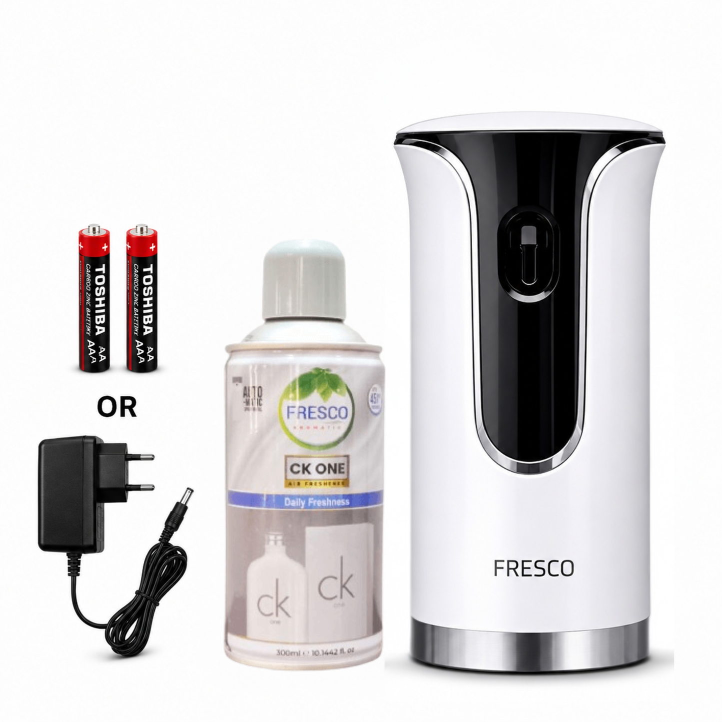 Fresco Premium LED Automatic Air Freshener Dispenser with Free Air Freshener & Batteries