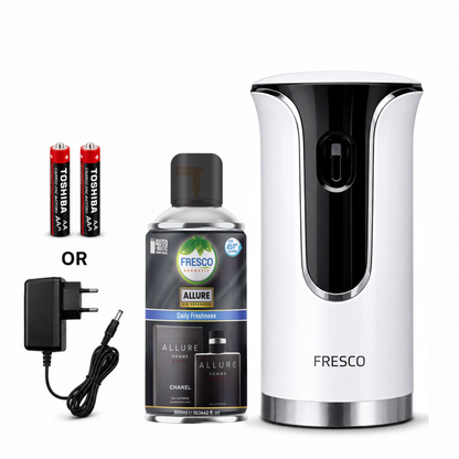 Fresco Premium LED Automatic Air Freshener Dispenser with Free Air Freshener & Batteries