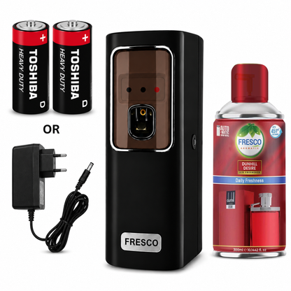 Fresco black Electric Automatic Air Freshener Dispenser with Adopter plug and play