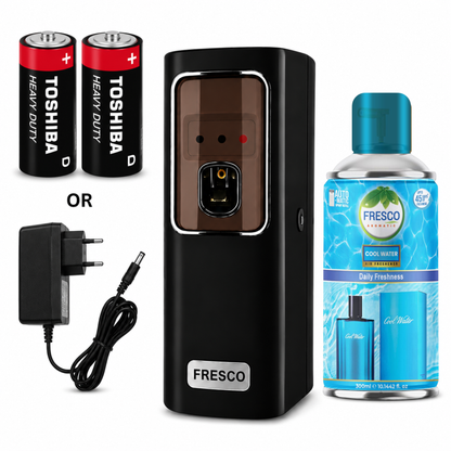 Fresco black Electric Automatic Air Freshener Dispenser with Adopter plug and play