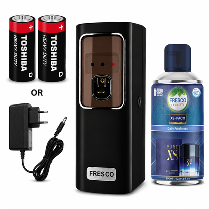 Fresco black Electric Automatic Air Freshener Dispenser with Adopter plug and play