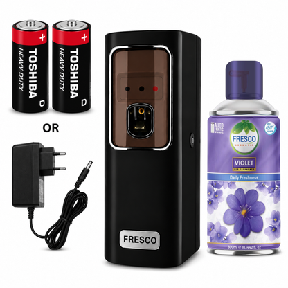 Fresco black Electric Automatic Air Freshener Dispenser with Adopter plug and play