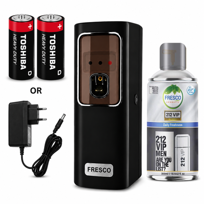 Fresco black Electric Automatic Air Freshener Dispenser with Adopter plug and play