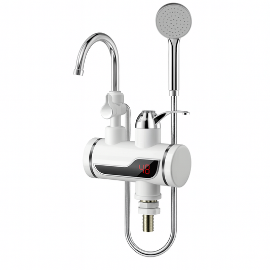 Instant Electric Water Heating Tap with Shower Head | 3000W Fast Heat Faucet | IPX4 Rated