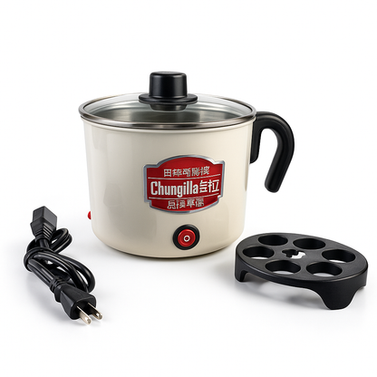 Multi-Function Electric Kettle Pot  Boil Water, Cook Noodles & Steam Eggs
