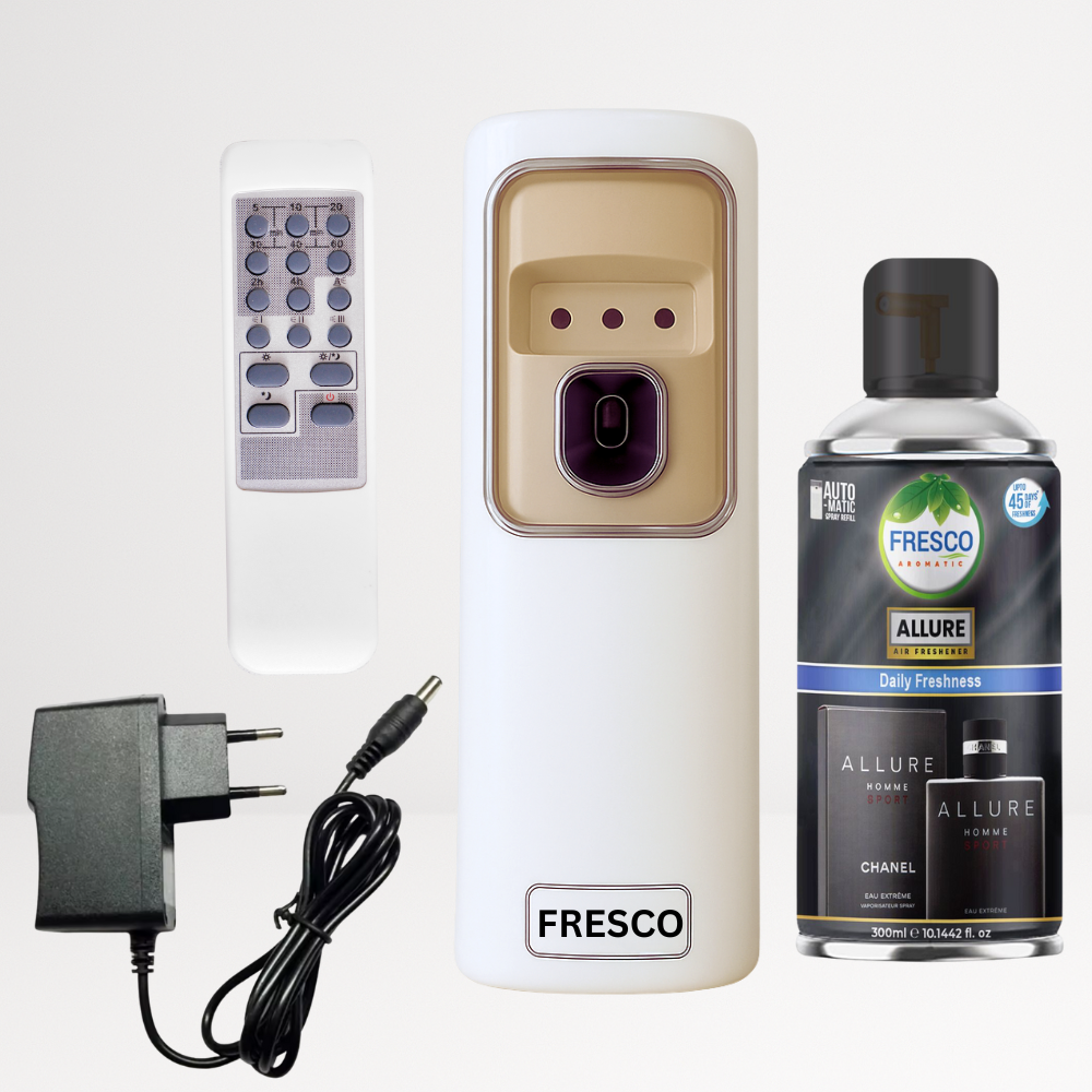 2 in 1 Automatic Remote Control Air Freshener Dispenser with Adopter plug and play