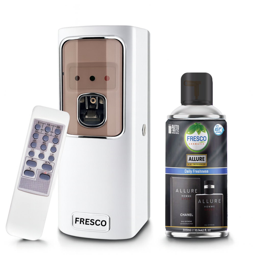 Fresco Remote Control  Air Freshener Dispenser with Free Fresco and Cells