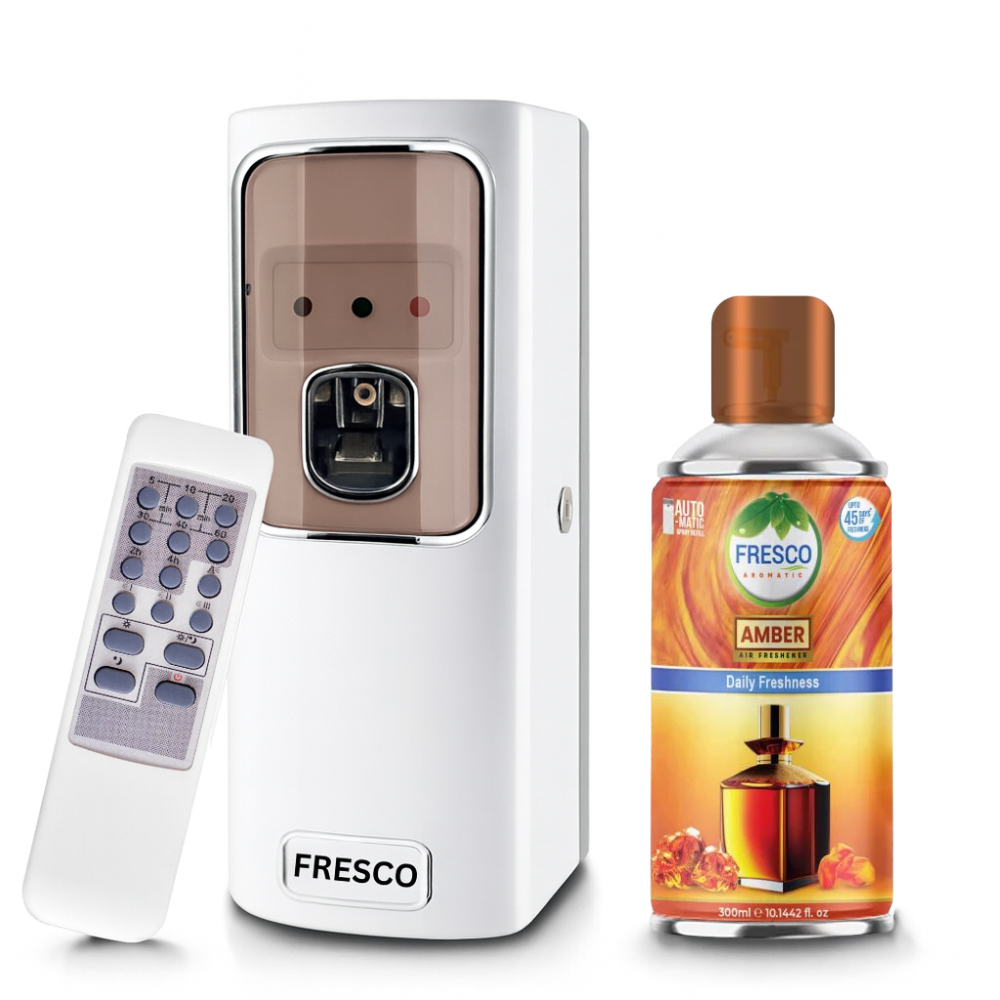 Fresco Remote Control  Air Freshener Dispenser with Free Fresco and Cells