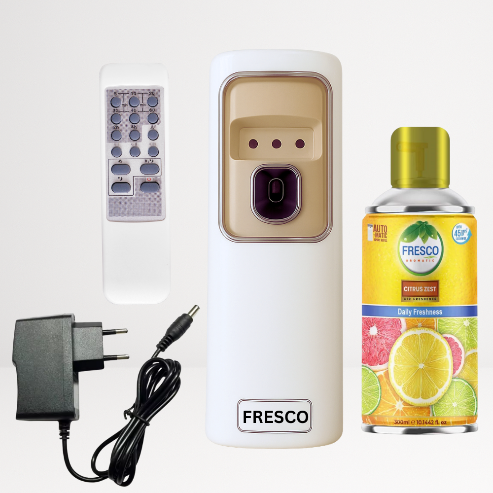 2 in 1 Automatic Remote Control Air Freshener Dispenser with Adopter plug and play