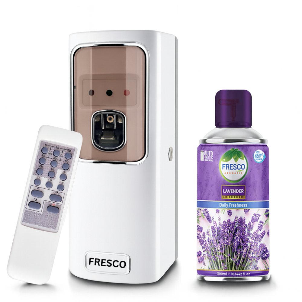 Fresco Remote Control  Air Freshener Dispenser with Free Fresco and Cells