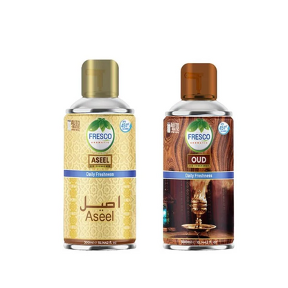 Fresco Air Freshener For Auto Dispanser 300ml Pck Of 2 Oud Aseel