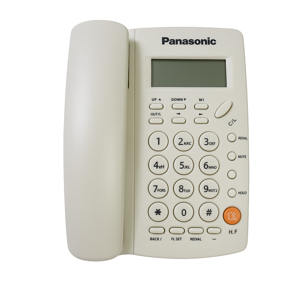 Panasonic KX-TSC608CID Landline Telephone with LCD Display & Speaker – Caller ID, Redial, Hands-Free | Office & Home Use | Premium Corded Phone