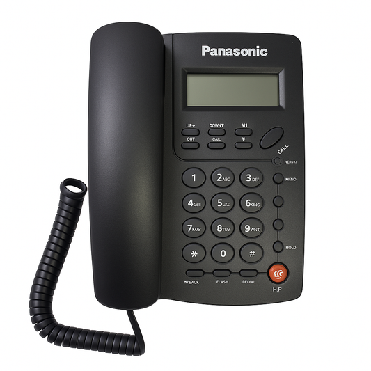 Panasonic KX-TSC608CID Landline Telephone with LCD Display & Speaker – Caller ID, Redial, Hands-Free | Office & Home Use | Premium Corded Phone
