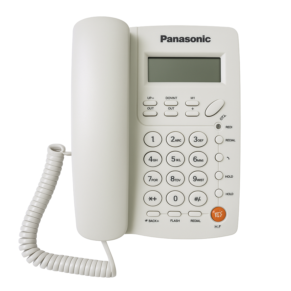 Panasonic KX-TSC608CID Landline Telephone with LCD Display & Speaker – Caller ID, Redial, Hands-Free | Office & Home Use | Premium Corded Phone