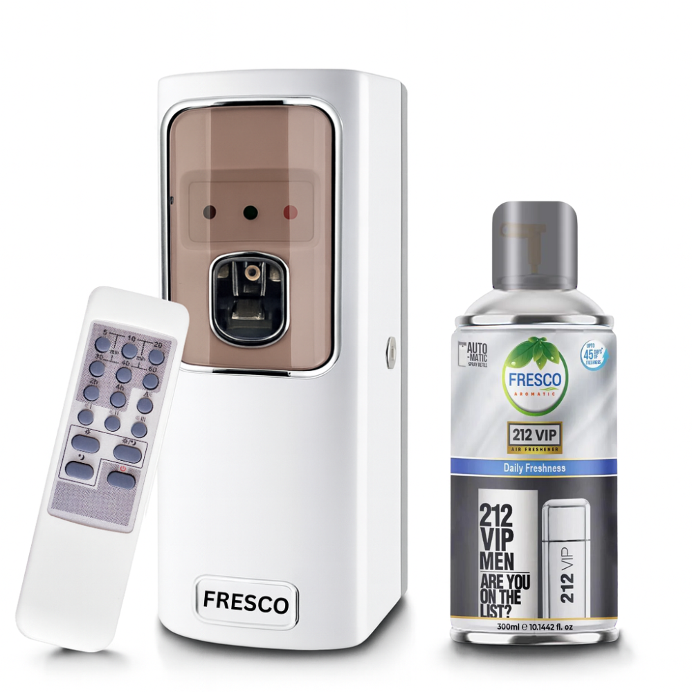 Fresco Remote Control  Air Freshener Dispenser with Free Fresco and Cells